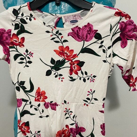 Old Navy Cotton Boho Floral Girls Dress Size L (10-12) - Picture 3 of 5